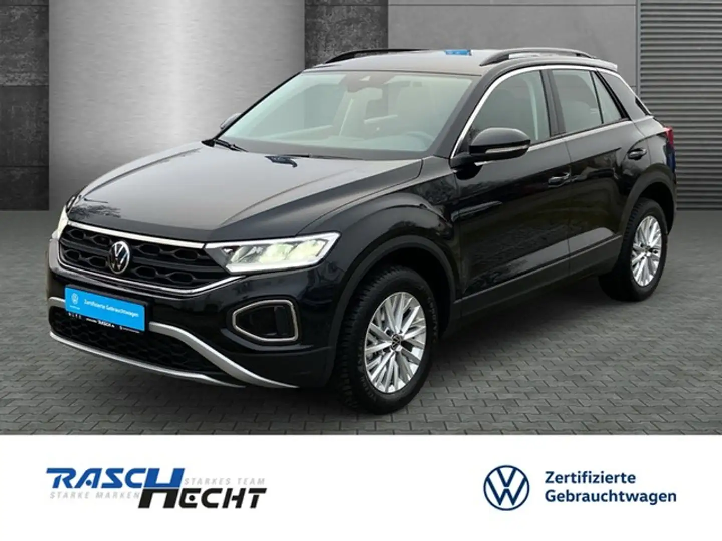 Volkswagen T-Roc Life 1.0 TSI*LED*NAVI*STANDHZG*5 J. GAR* Zwart - 1