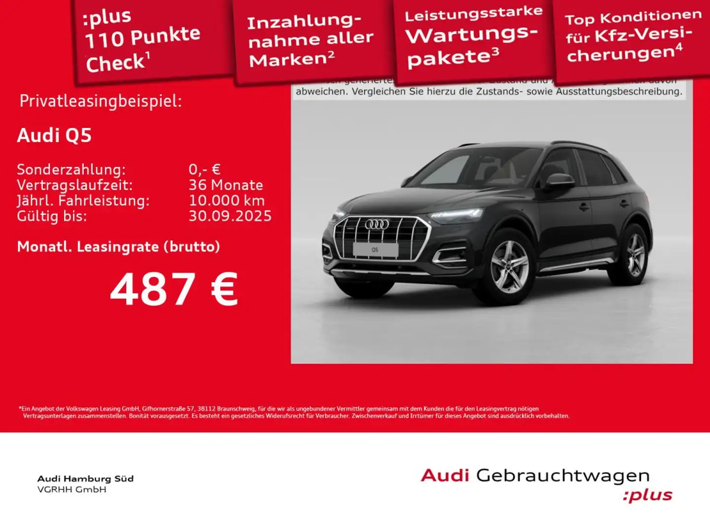 Audi Q5 40 TDI advanced qu. S tronic NAVI/MATRIX/ACC Schwarz - 1