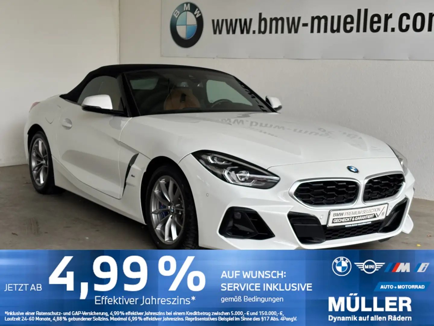 BMW Z4 sDrive30i SAG M Sport ACC/HUD/MEMO/CAM/HiFi Weiß - 1