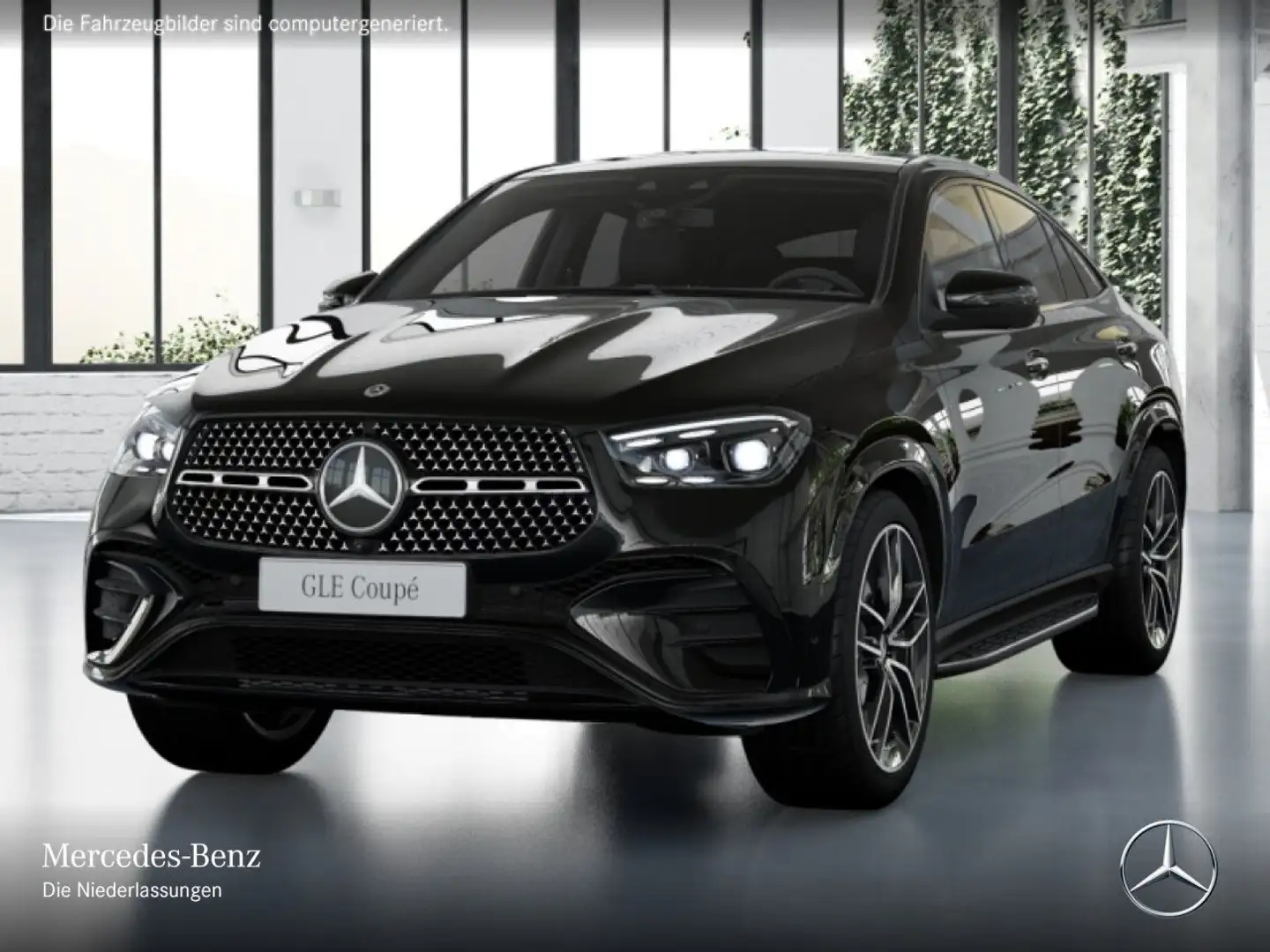Mercedes-Benz GLE 450 d Coupé 4M AMG+NIGHT+PANO+360+AHK+22"+HUD Schwarz - 2