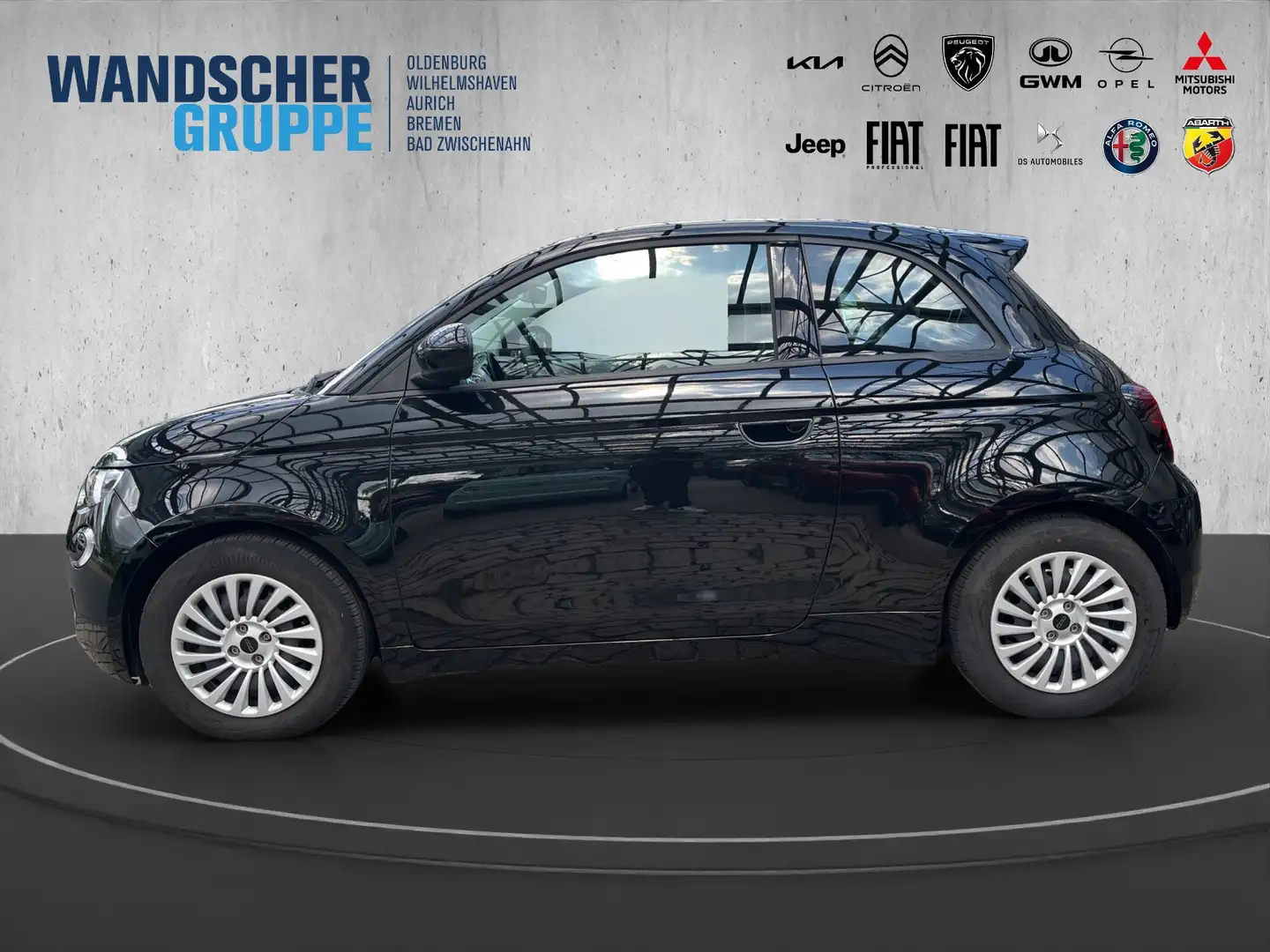 Fiat 500e Action 23,8 kWh Klima+SHZ+Carplay Schwarz - 2