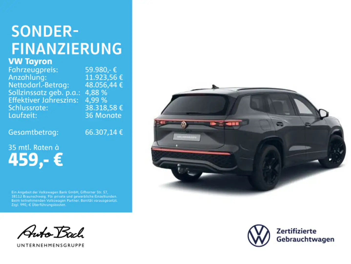Volkswagen Tayron 1.5 eHybrid "R-Line" DSG Navi LED Digital Grigio - 2