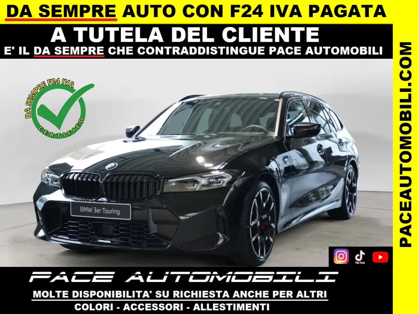 BMW 320 D TOURING M-SPORT MSPORT 19" BLACK PACK HUD KAMERA Nero - 1