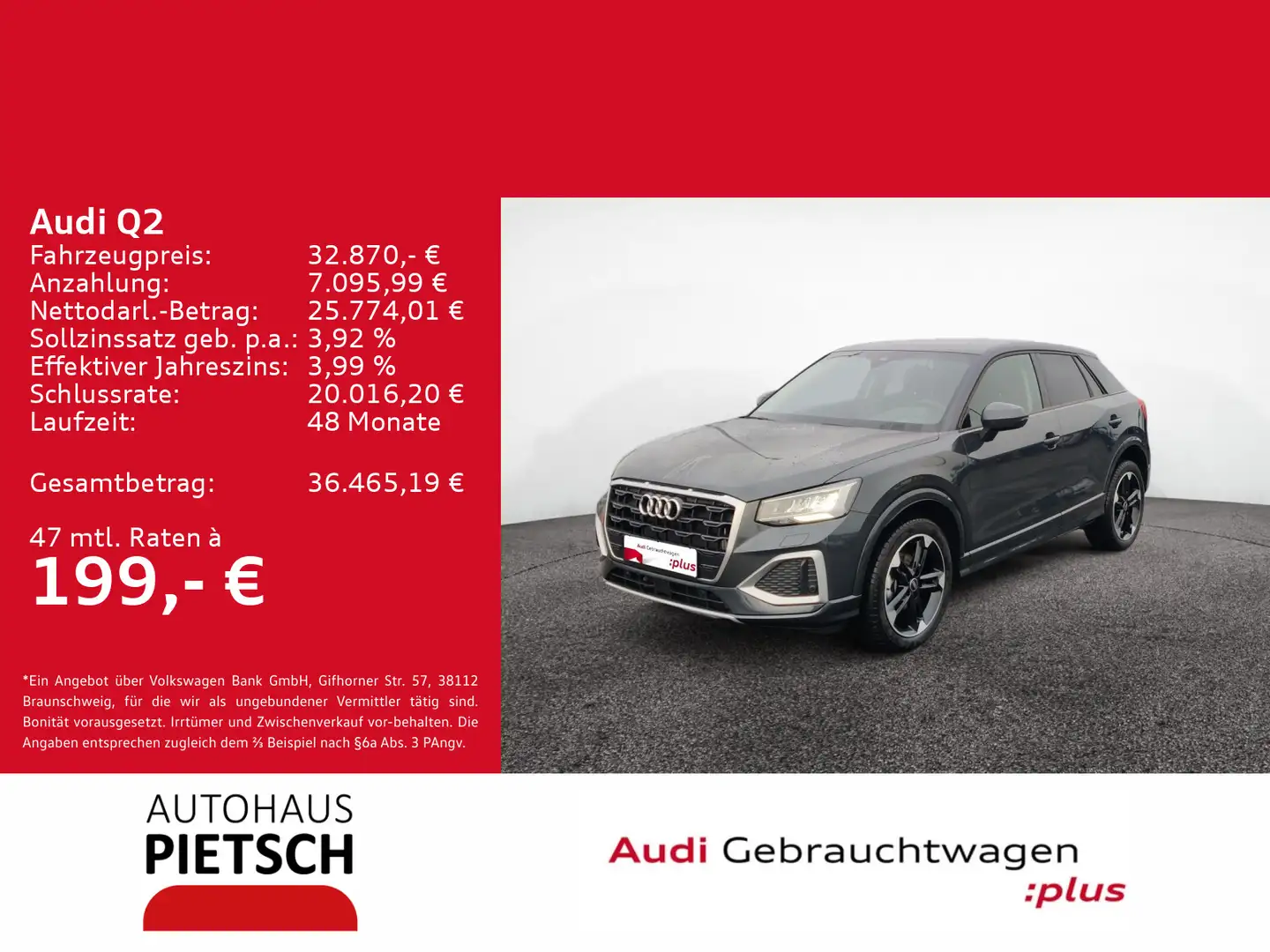 Audi Q2 35 TFSI advanced S-tronic Grau - 1