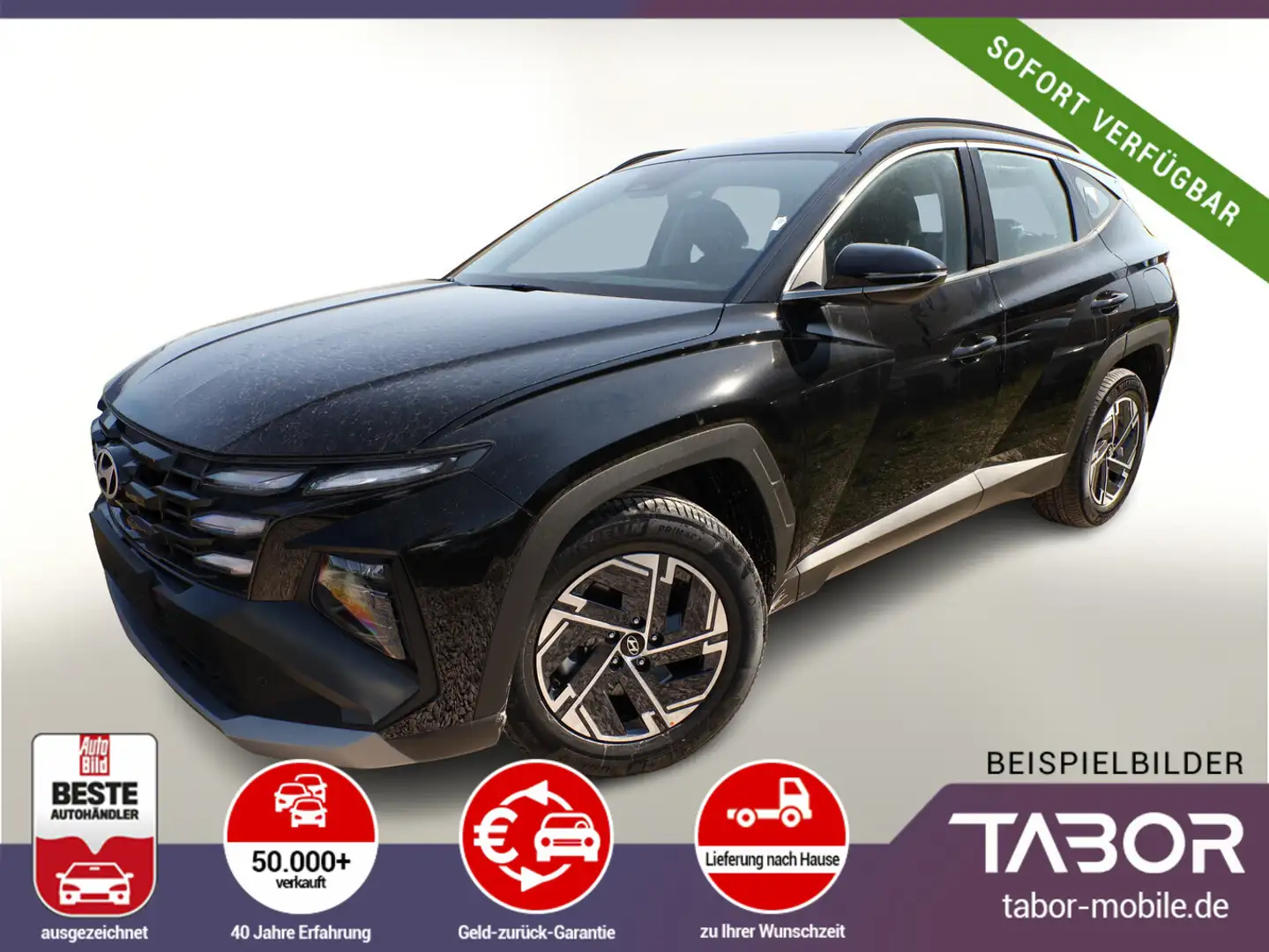 Hyundai TUCSON 1.6 HEV 215 DCT Select LED Nav Kam BCW Schwarz - 1