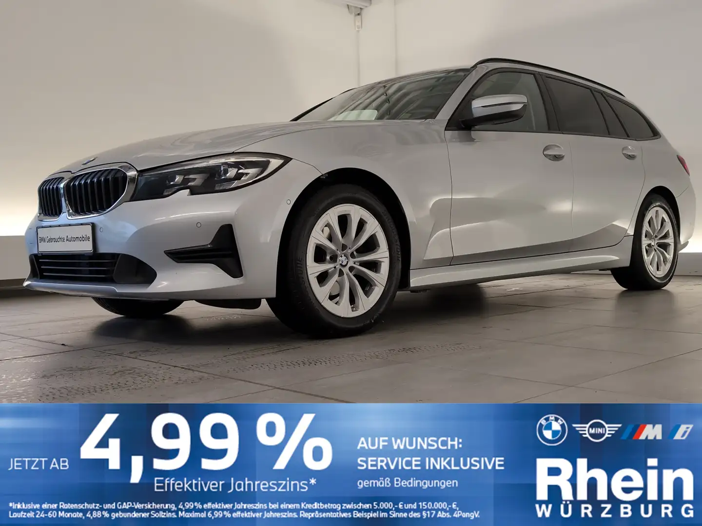 BMW 318 d Touring Head-Up/AHK/DAB/Tempomat/Lordose Argent - 1