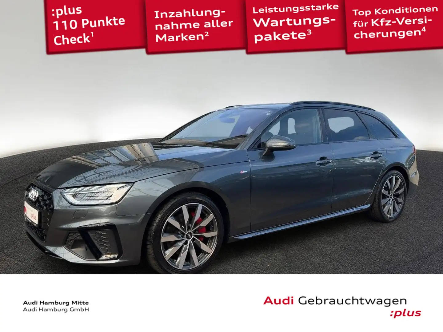 Audi A4 40 TDI S line quattro S tronic Navi Mat Grau - 1