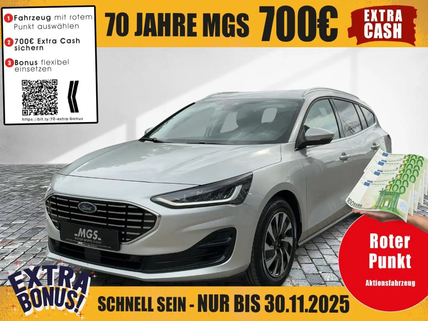 Ford Focus Titanium 1.0 EcoBoost DAB #BT #NAVI Argent - 1