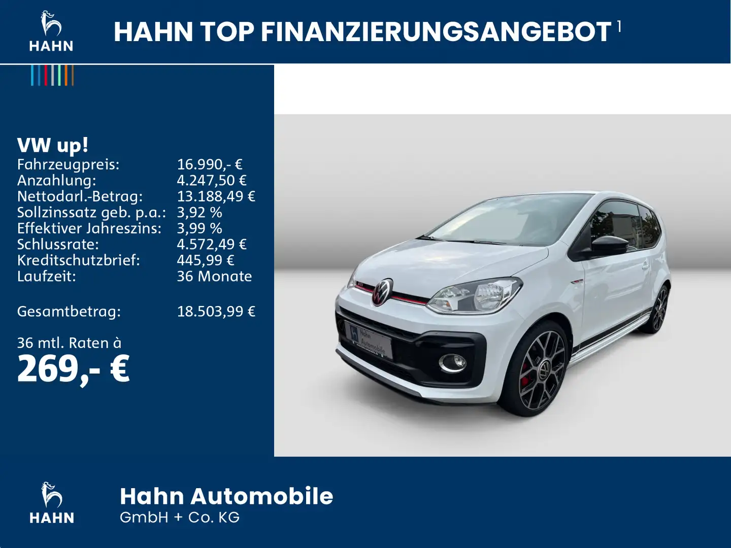 Volkswagen up! GTI 1.0TSI Beats Cam Klima Sitzh 17" Maps Weiß - 2
