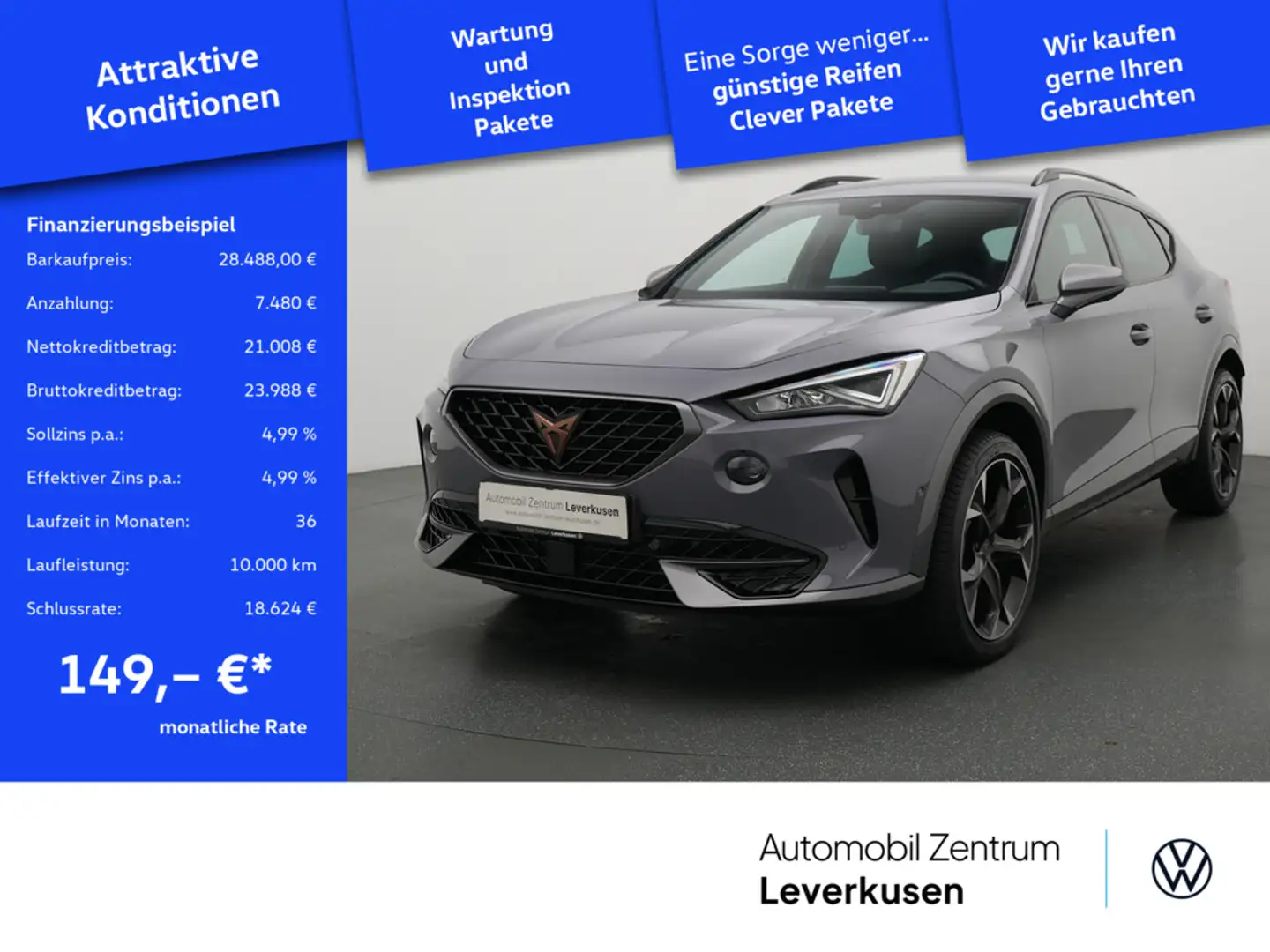 CUPRA Formentor DSG AHK NAVI VIRT LEDER ACC KAM SHZ Grau - 1