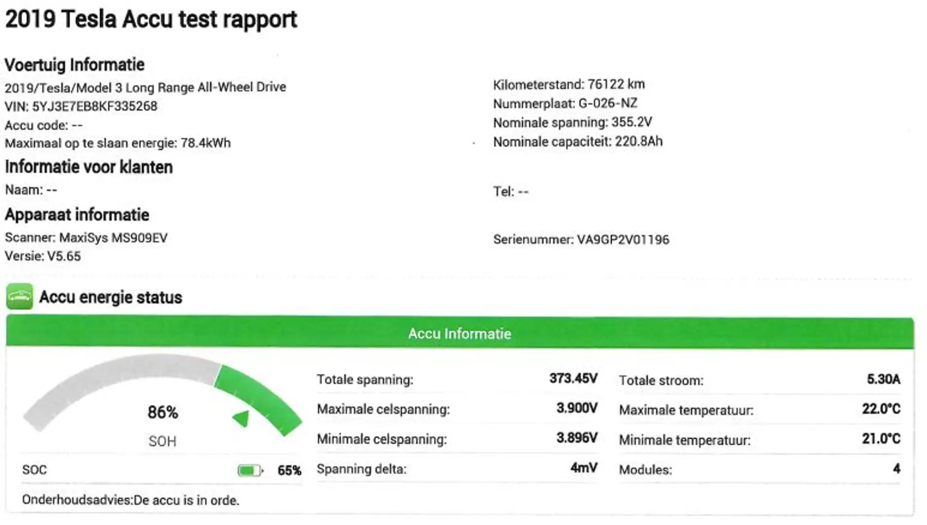 Tesla Model 3 Long Range AWD 75 kWh SOH 86% 19" Top staat Autopi Rood - 2