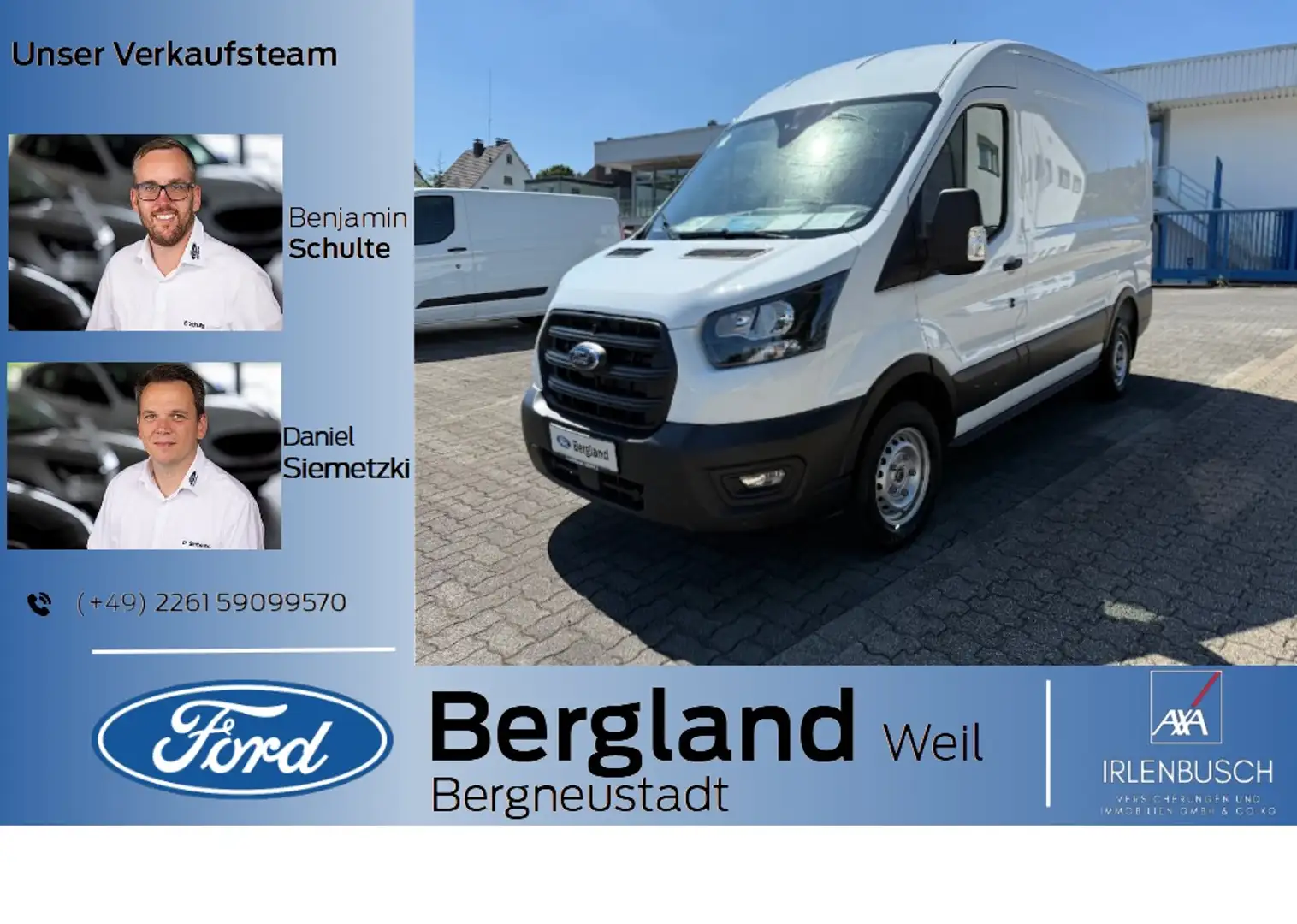 Ford Transit KASTENWAGEN TREND 290L2 130PS Blanco - 1