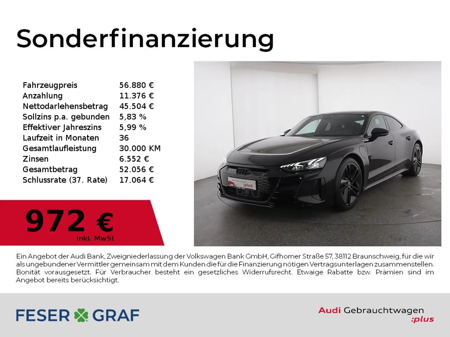 Audi e-tron GT quattro LED/PANO/ACC/R-Kamera/Navi/21" Schwarz - 1