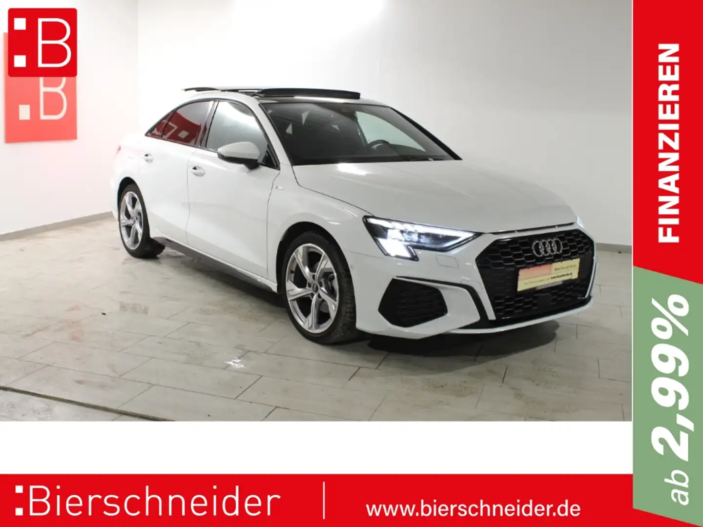 Audi A3 Limo 35 TFSI S tronic 2x S-Line  Black Style ACC M Weiß - 1