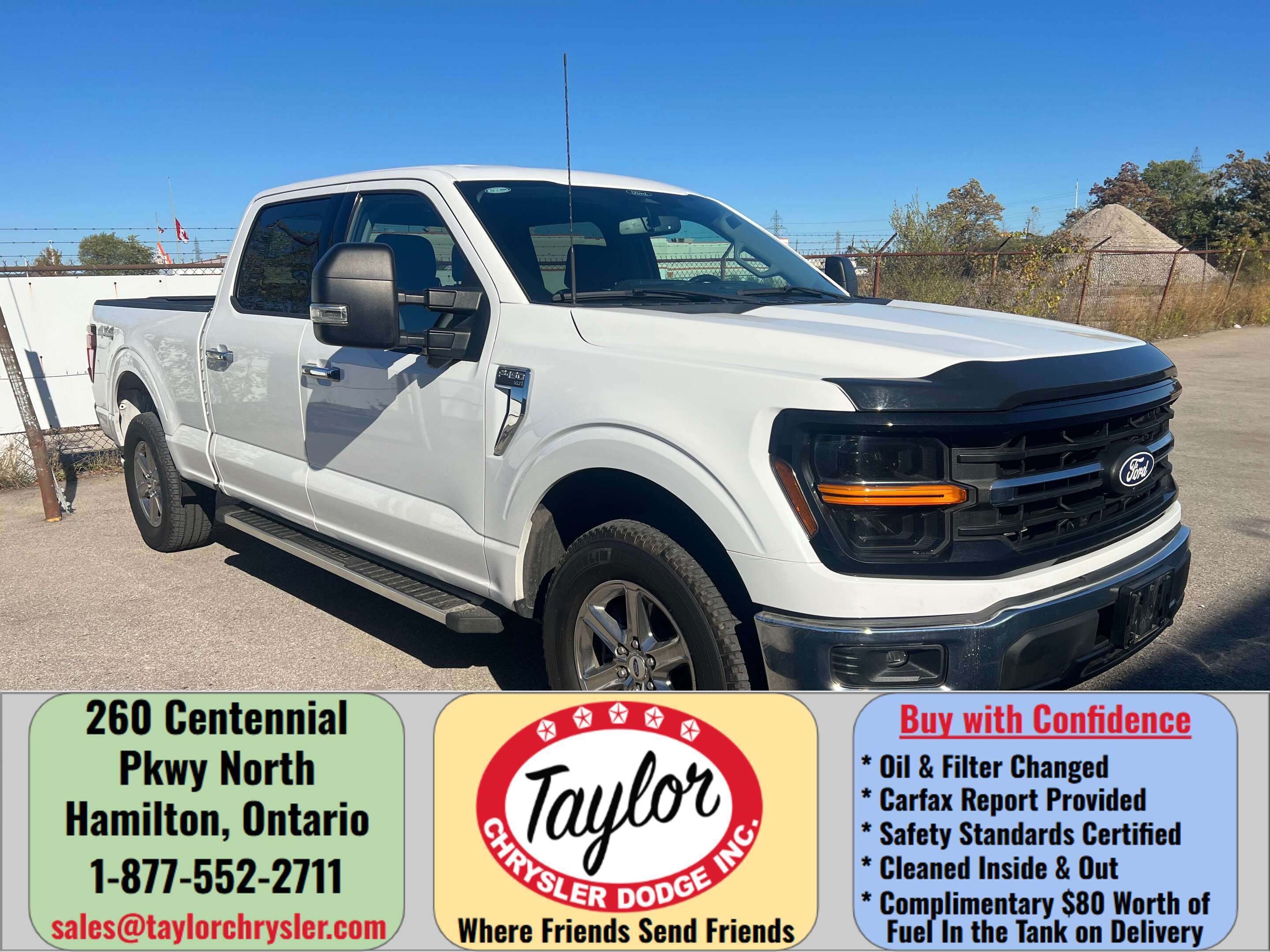 White 2024 Ford F-150 Pickup Truck Four-Wheel Drive Automatic