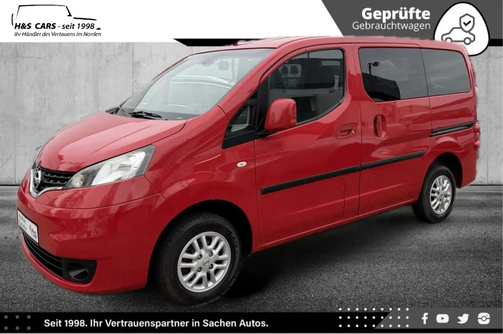 Nissan Evalia NV200/Evalia Premium 2.H NAV KAM TEMP 7S AHK Rot - 2