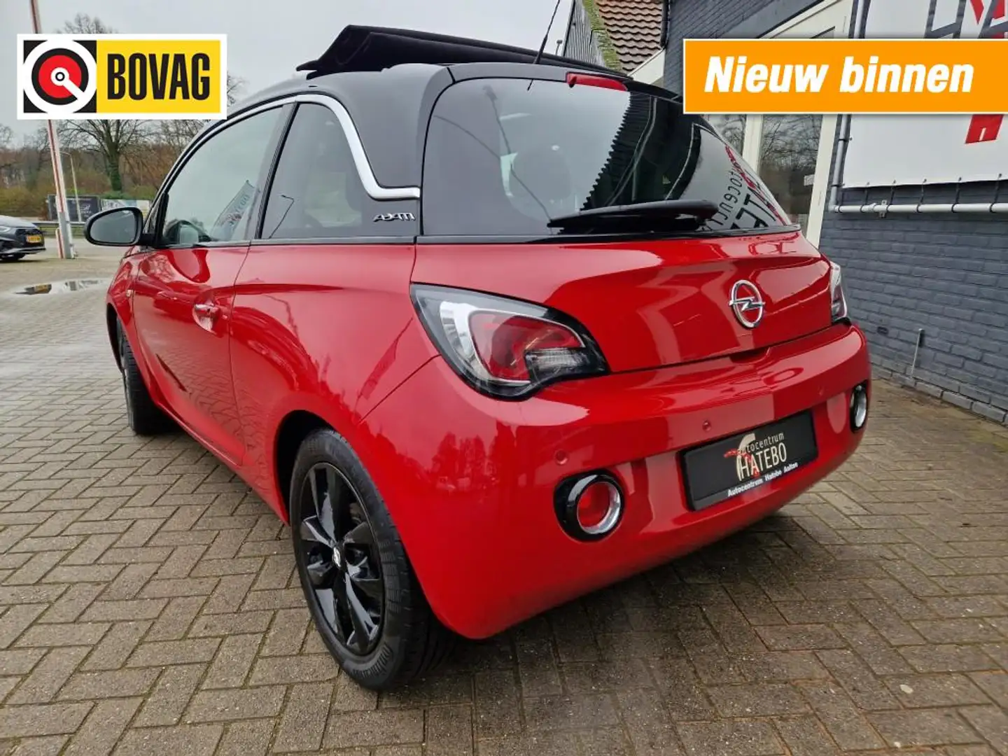 Opel Adam 1.4i GLAM Favorit Cabriotop Sport Leder Apple car Rood - 2