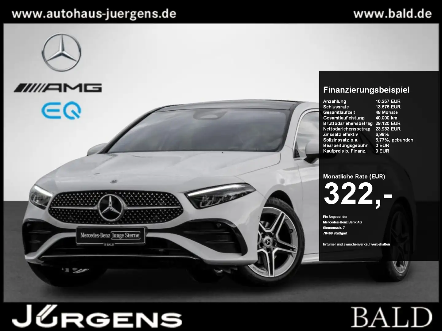 Mercedes-Benz A 200 Limo AMG-Sport/LED/Cam/Pano/Winter/Ambi/18 White - 1