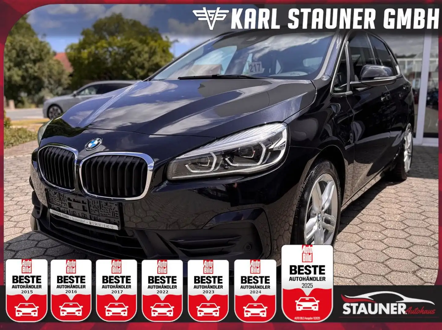 BMW 225 225 xe Active Tourer iPerformance LED NAVI PDC Schwarz - 1