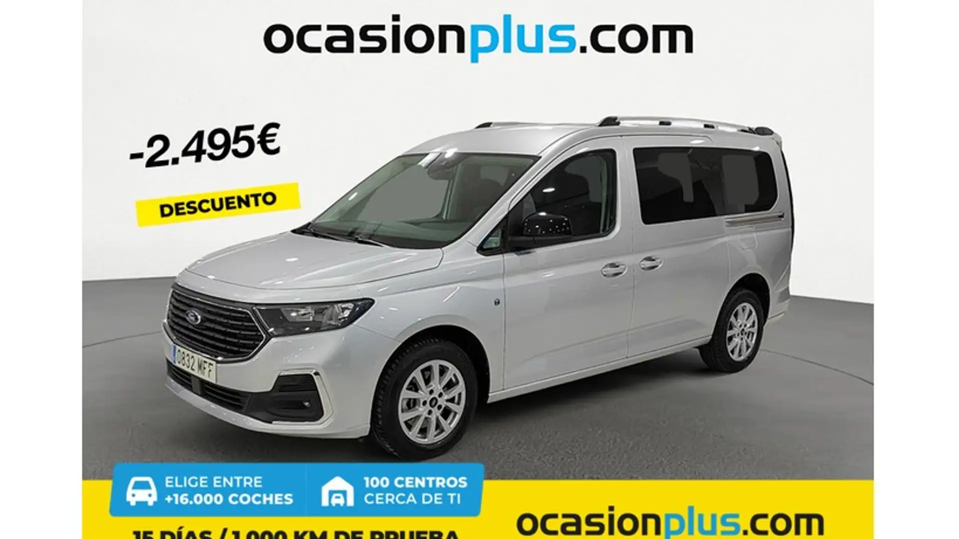 Ford Tourneo Connect Grand 2.0 Ecoblue LWB L2 Titanium 122 Aut. Plateado - 1