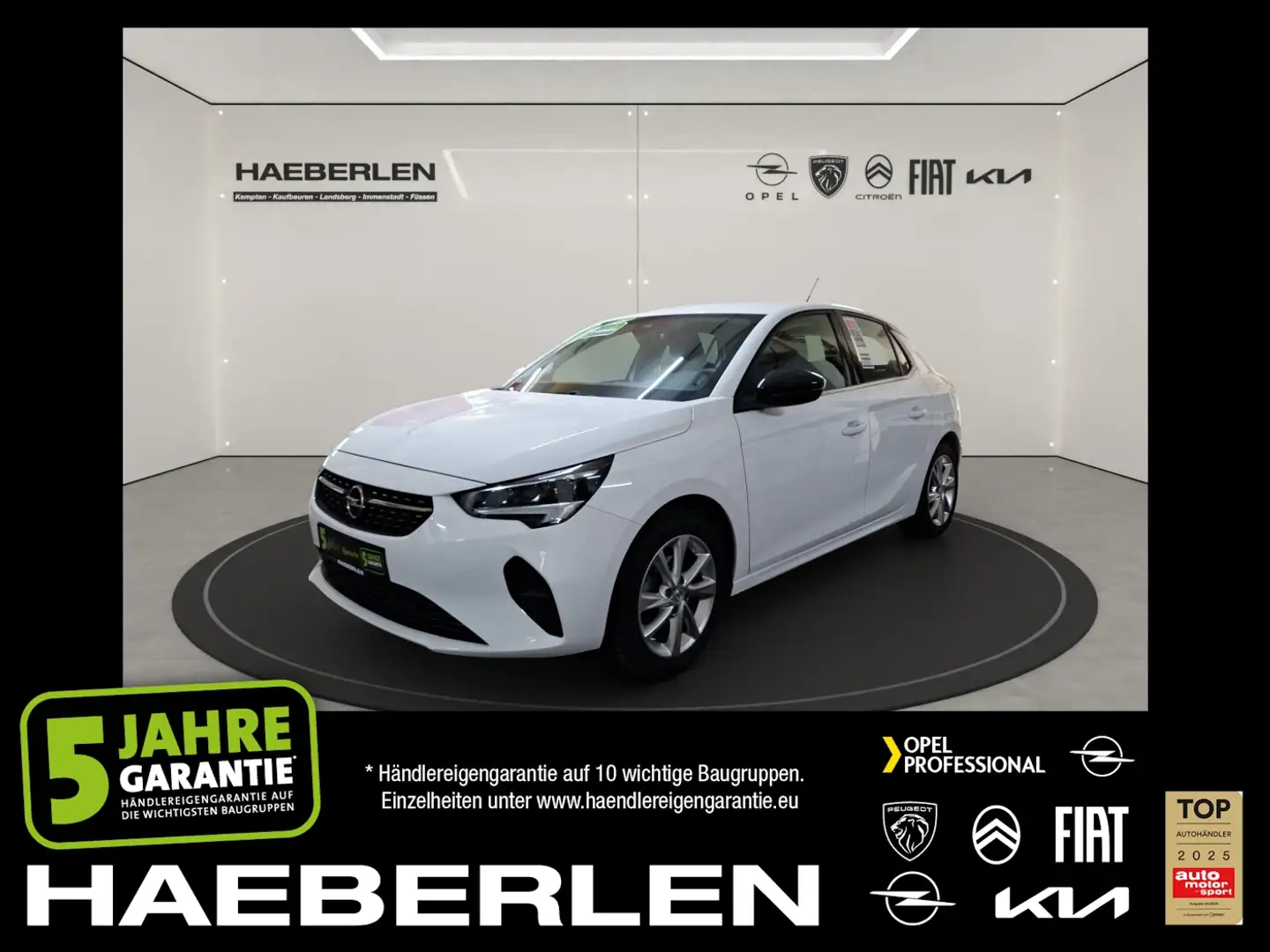 Opel Corsa F 1.2 Elegance ACC+LED+Fernlichtass.+LM Blanco - 1