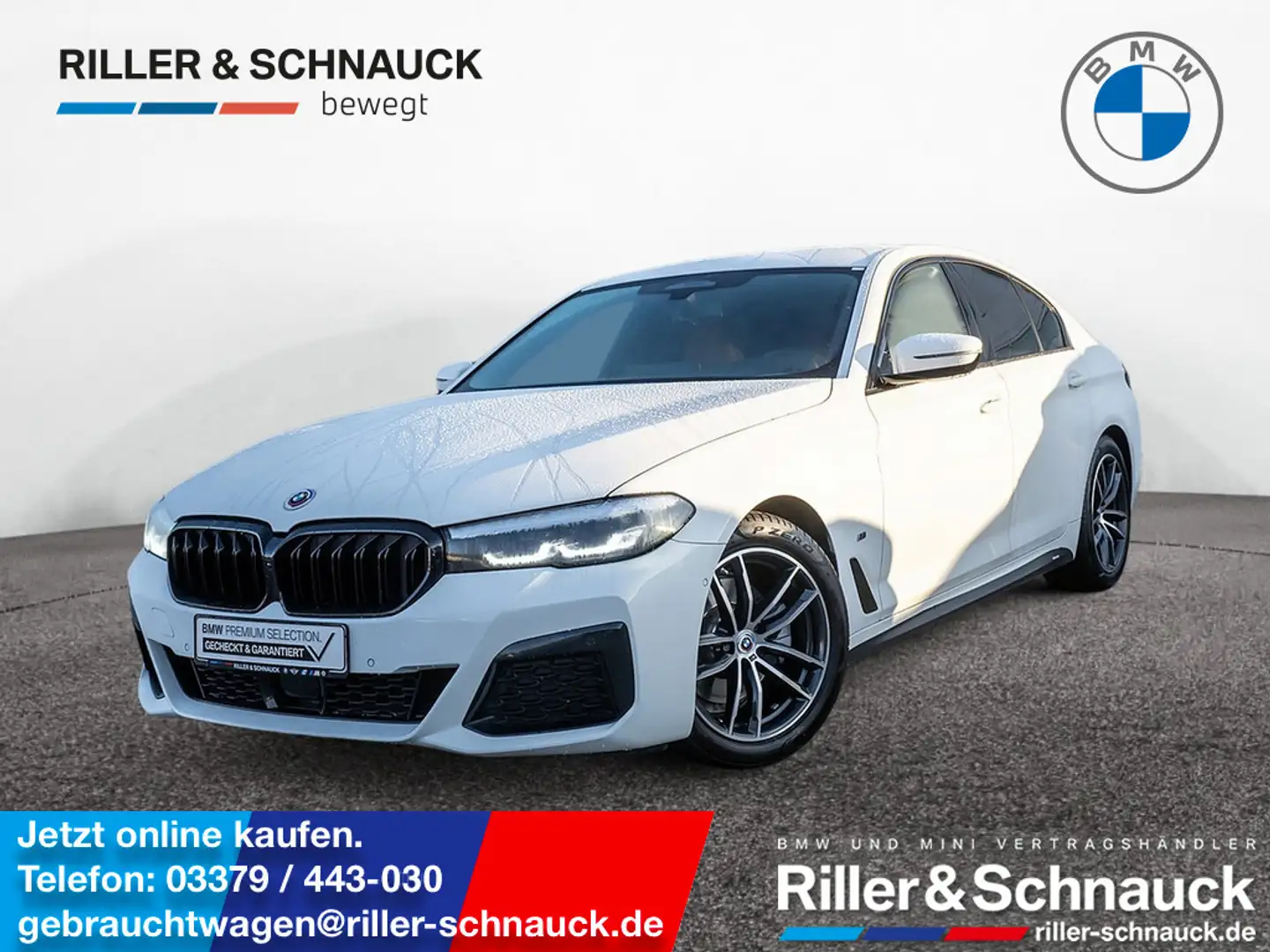 BMW 520 i M-Sport KAMERA NAVI W-LAN ACC HUD LED Weiß - 1