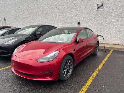 Red 2023 Tesla Model 3 Sedan Rear-Wheel Drive 1-Speed Automatic