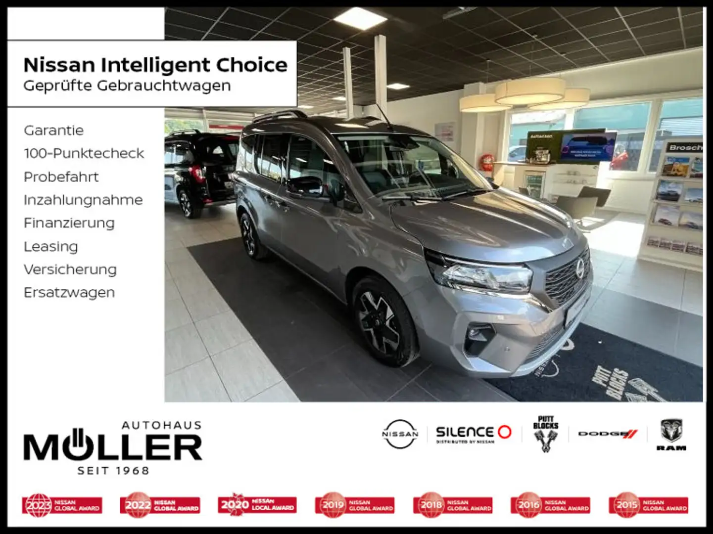 Nissan Townstar Kombi 130PS L1 Tekna Navi Kamera Grau - 1