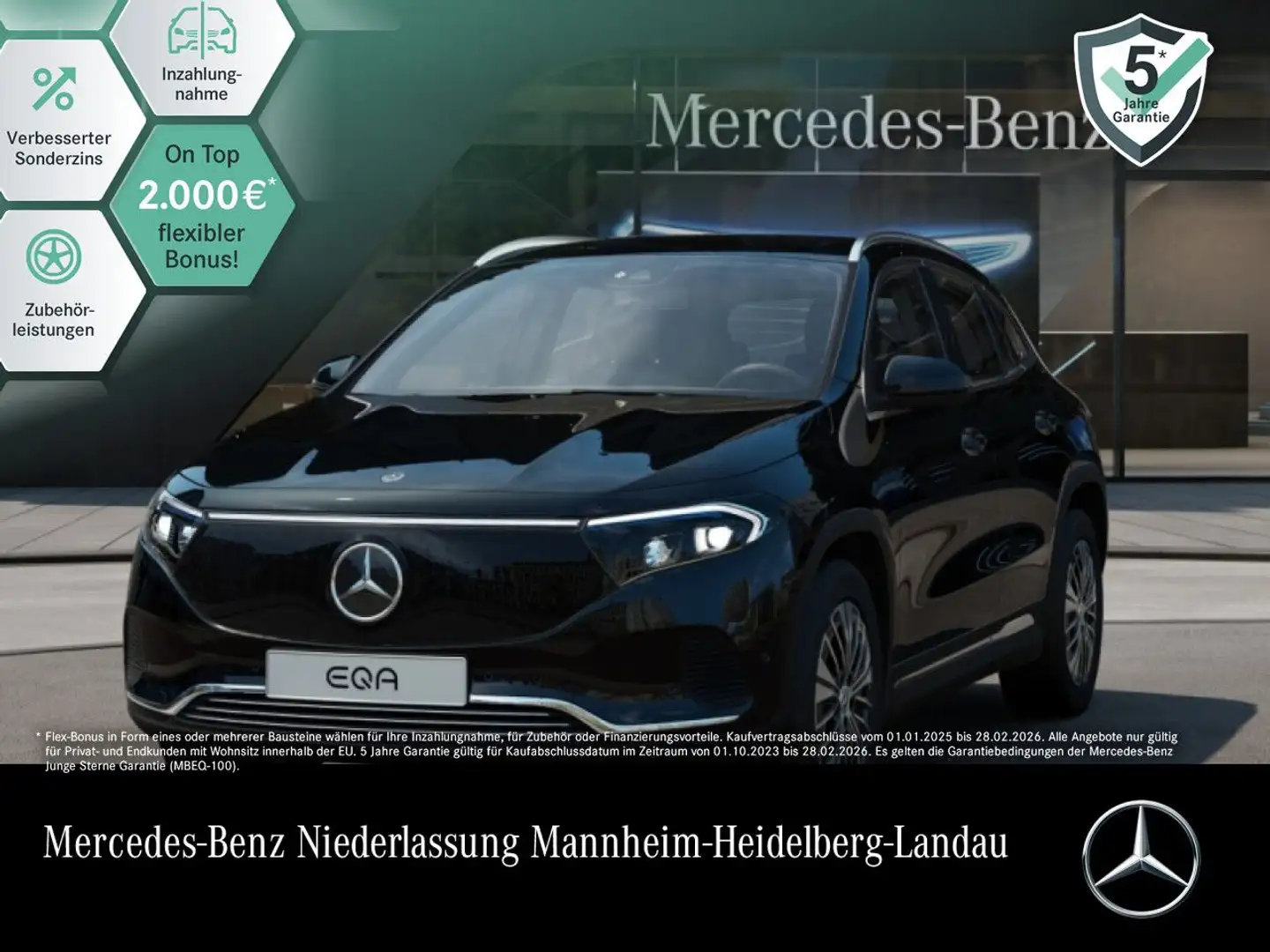 Mercedes-Benz EQA 350 4M PROG+ADVANCED+KAMERA+SPUR Schwarz - 1