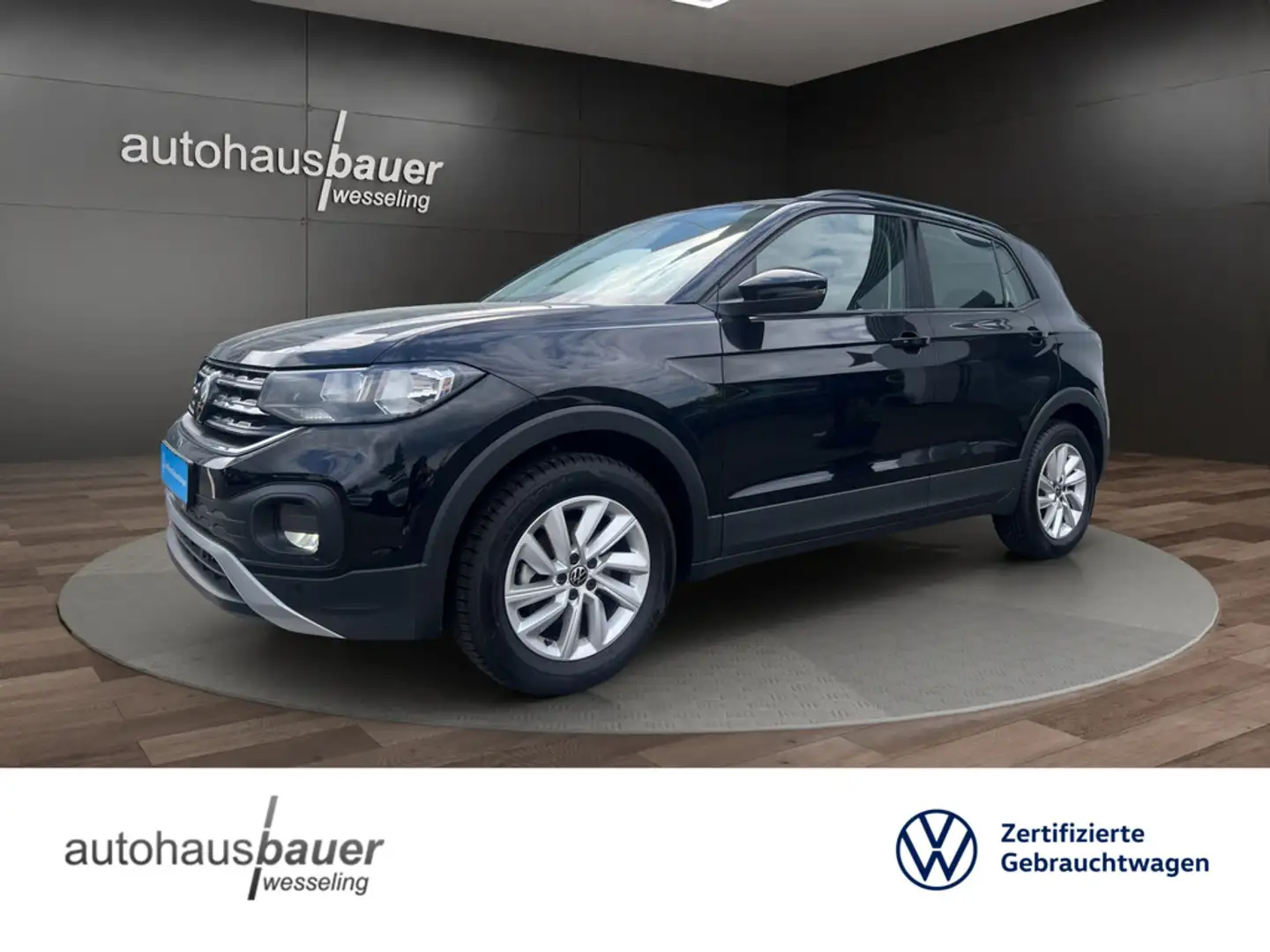 Volkswagen T-Cross 1.0l TSI Life *ACC, APP, 2ZonenKlima, IsoFix* Schwarz - 1