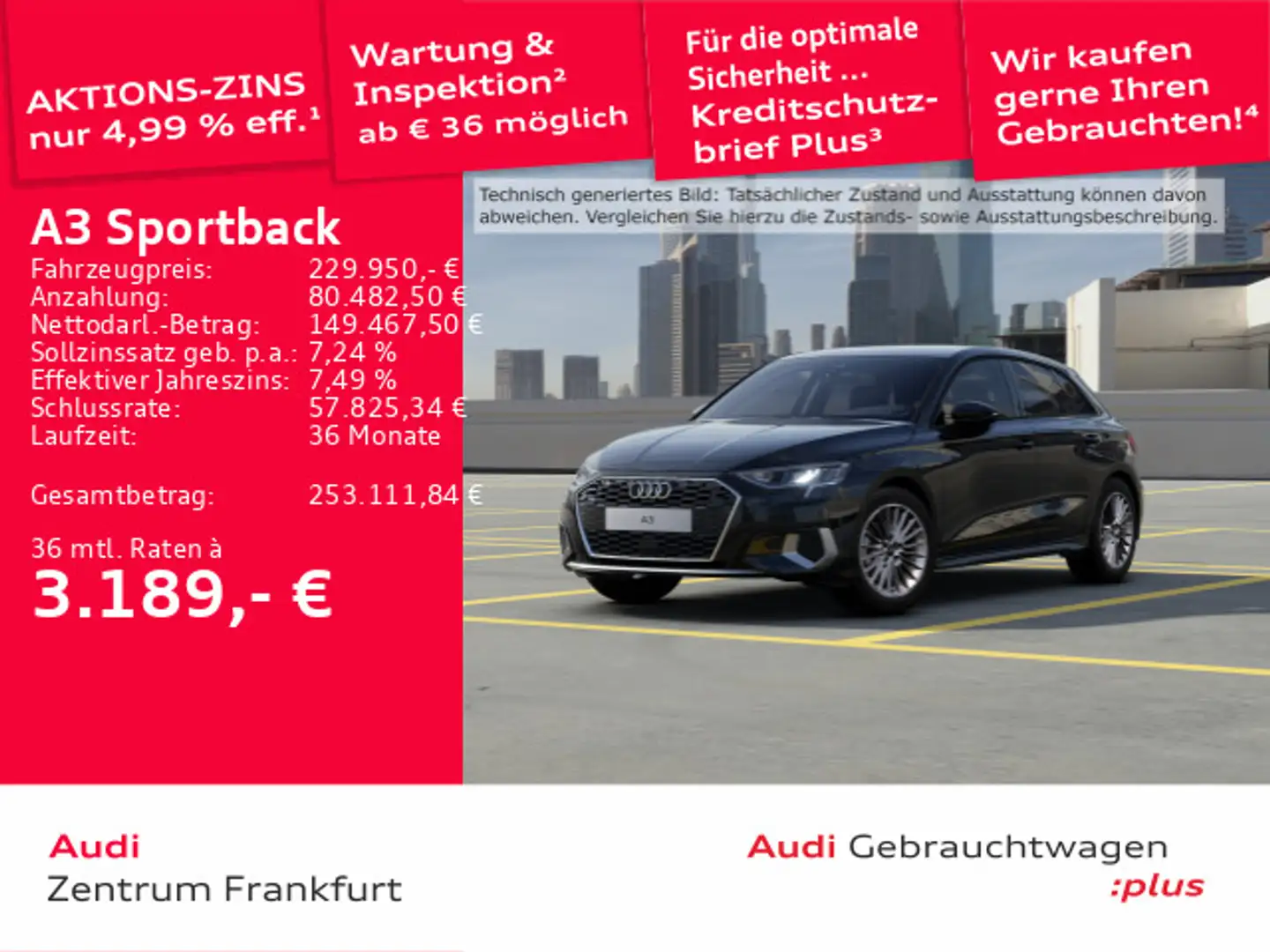 Audi A3 30 TFSI S tronic advanced LED DAB P Schwarz - 1