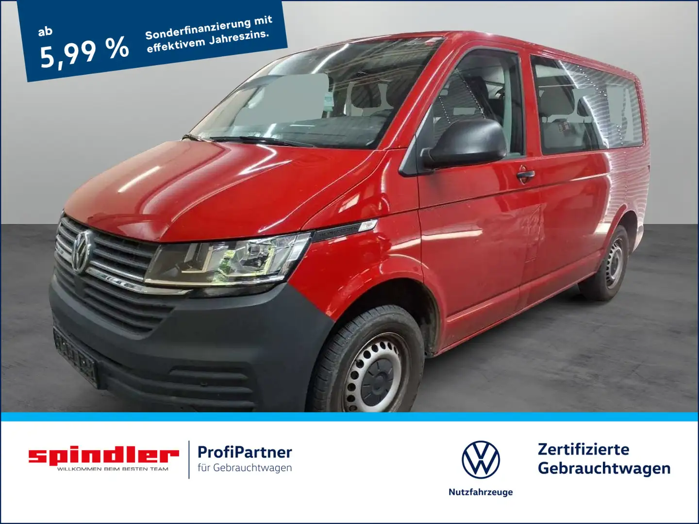 Volkswagen T6.1 Kombi / 9-Sitze, AppConnect, Bluetooth, PDC Rot - 1