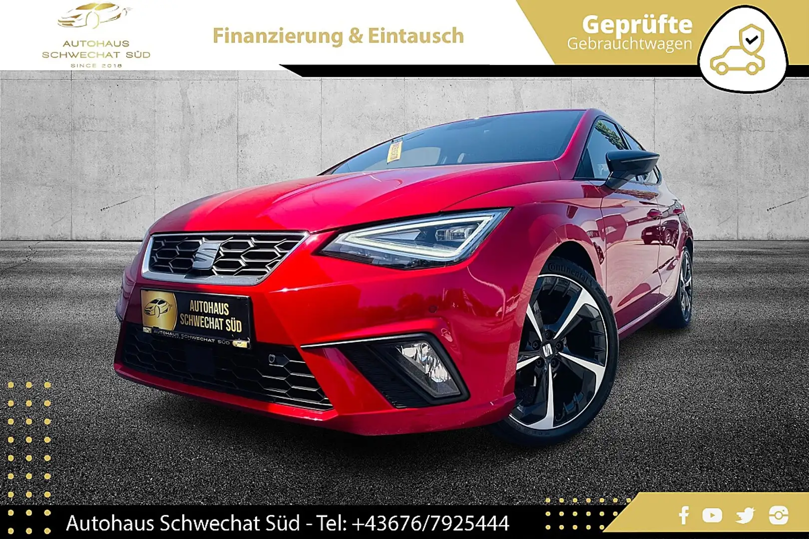 SEAT Ibiza 1,0 ECO TSI FR Austria // FACELIFT // VIRTUAL-C... Rot - 1