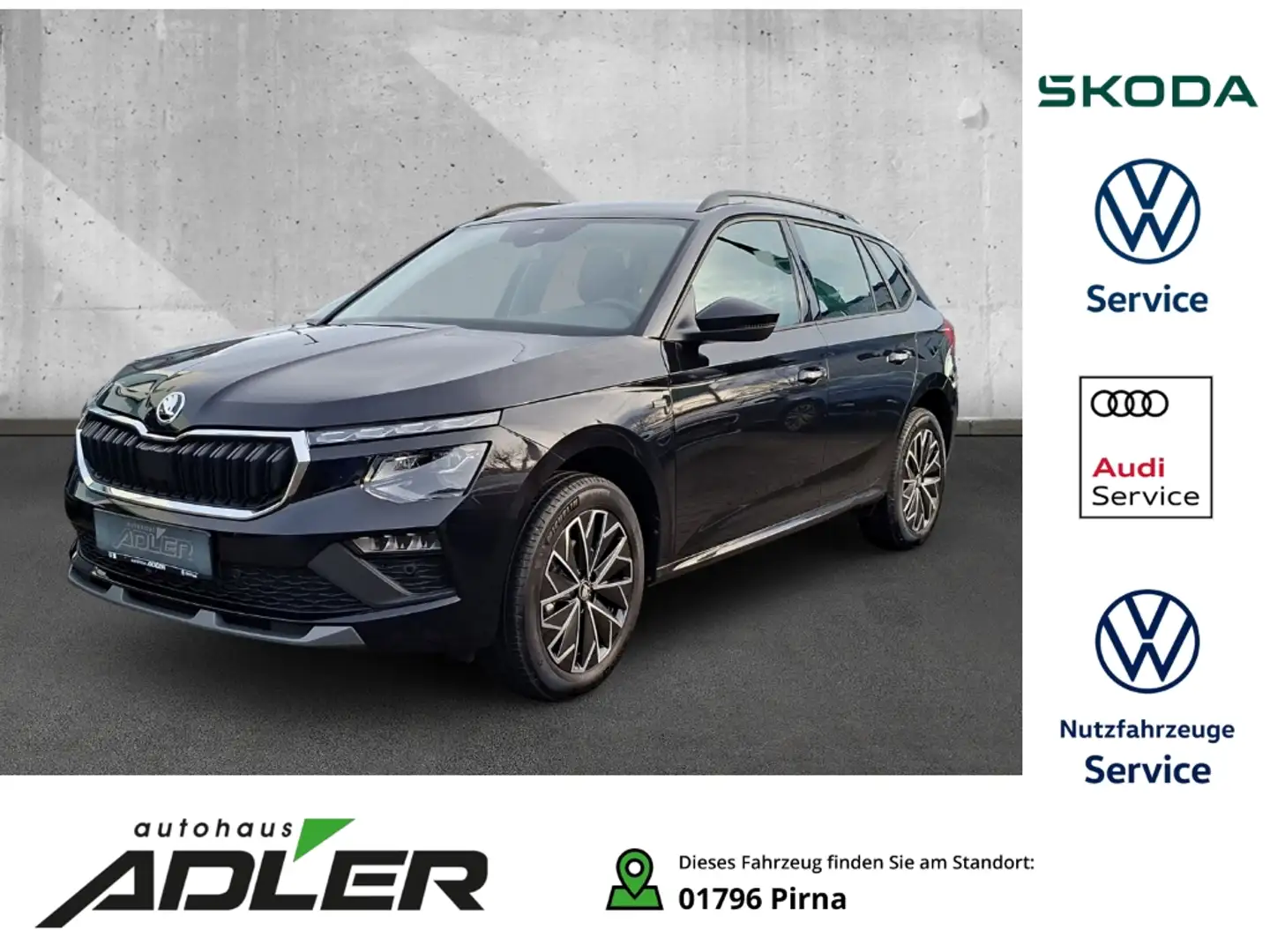 Skoda Kamiq Tour 1.5 TSI DSG AHK-klappbar ACC Apple CarPlay An Schwarz - 1