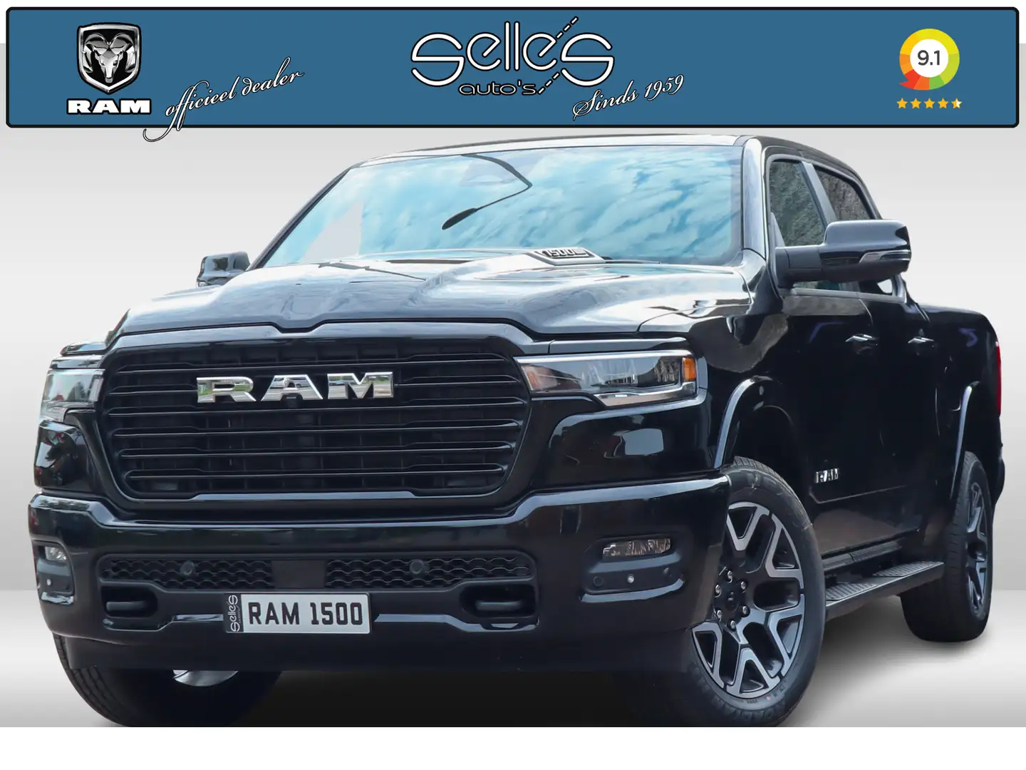 Dodge RAM 1500 2025 3.0L HURRICANE LARAMIE SPORT | BPM VRIJ Negro - 1
