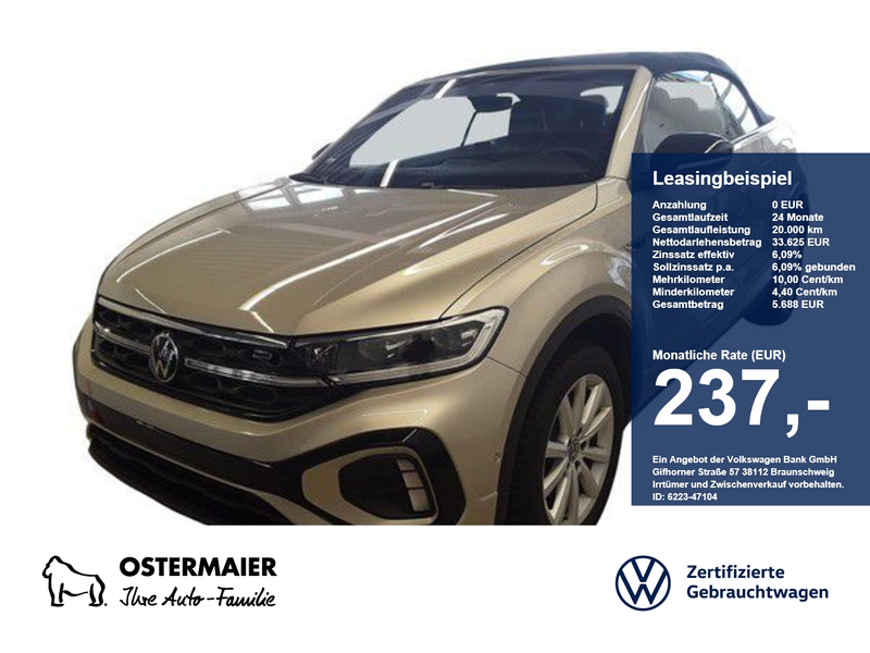 Volkswagen T-Roc Cabriolet R-LINE BLACK STYLE 1.5TSI 150PS DSG ACC.