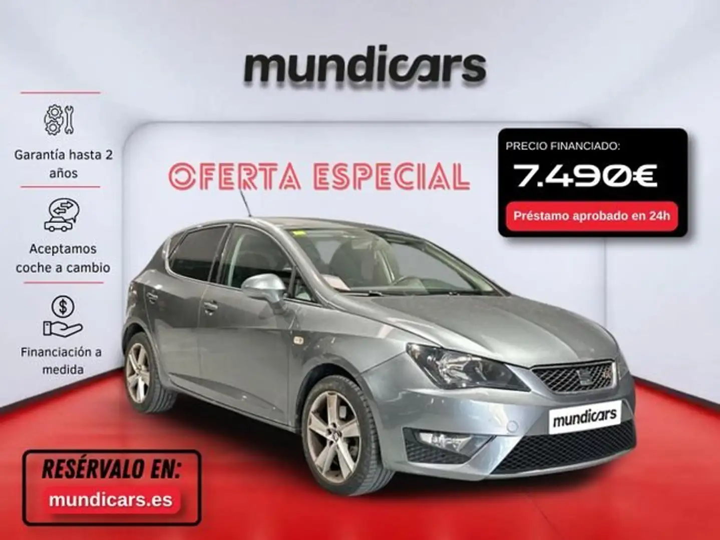 SEAT Ibiza 1.6TDI CR FR 105 Gris - 1