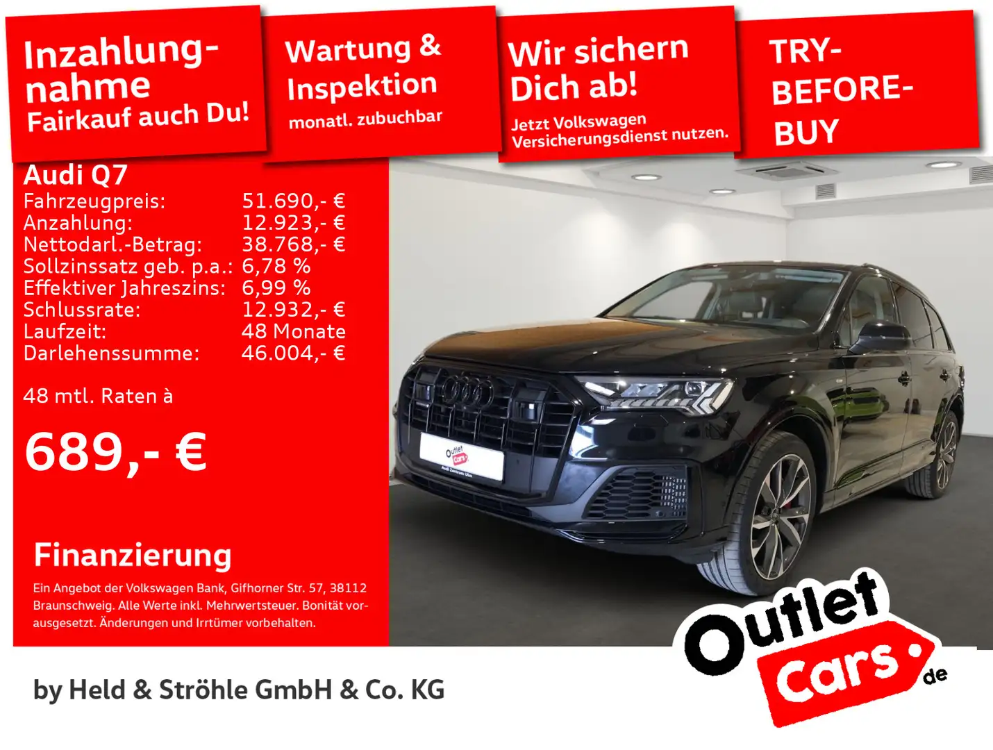 Audi Q7 S line 55 TFSI e quattro BUSINESS HEAD-UP MAT Černá - 1