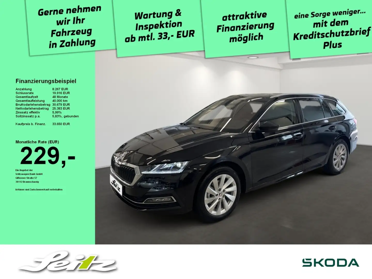 Skoda Octavia Combi 2.0 TDI Style *AHK*HEAD-UP*MATRIX* Schwarz - 1
