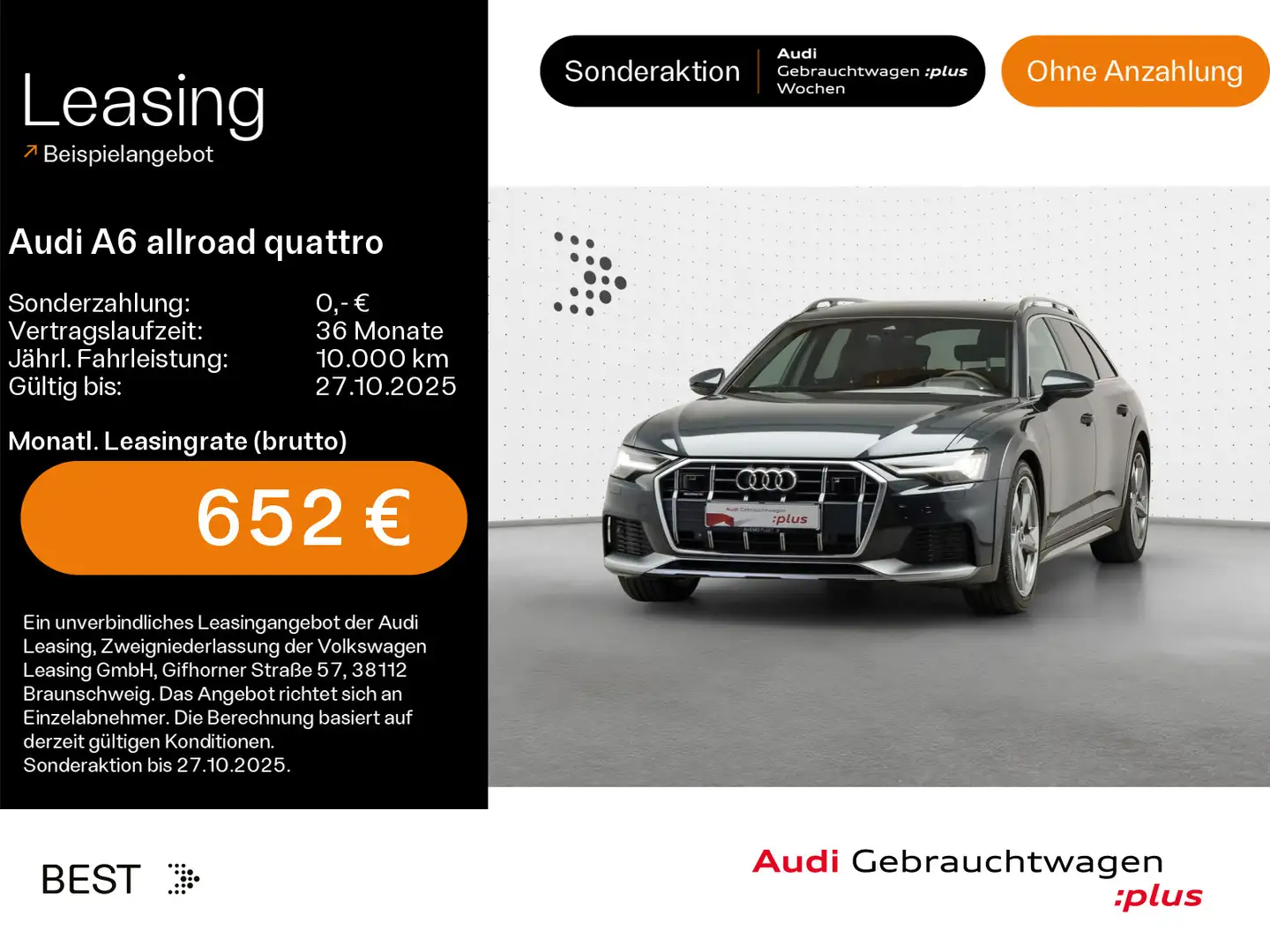 Audi A6 allroad 45 TDI*NAVI-PLUS*HUD*LEDER*AH Grau - 1