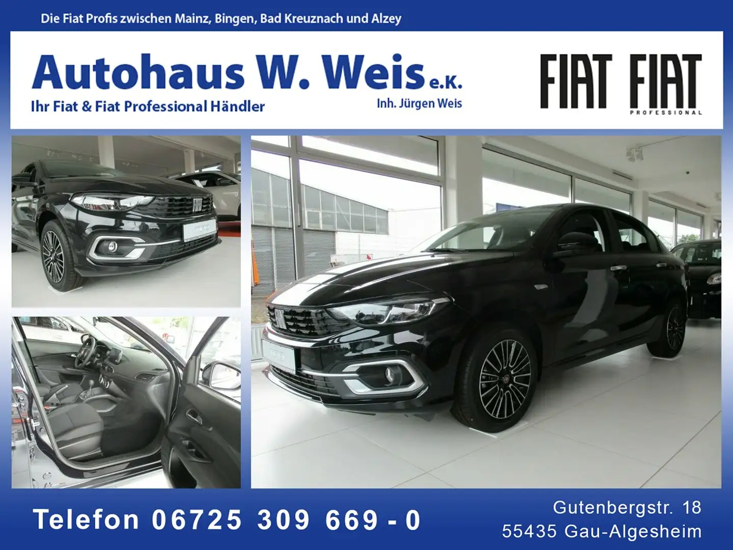 Fiat Tipo Urban Limousine 1,6 96KW Noir - 1