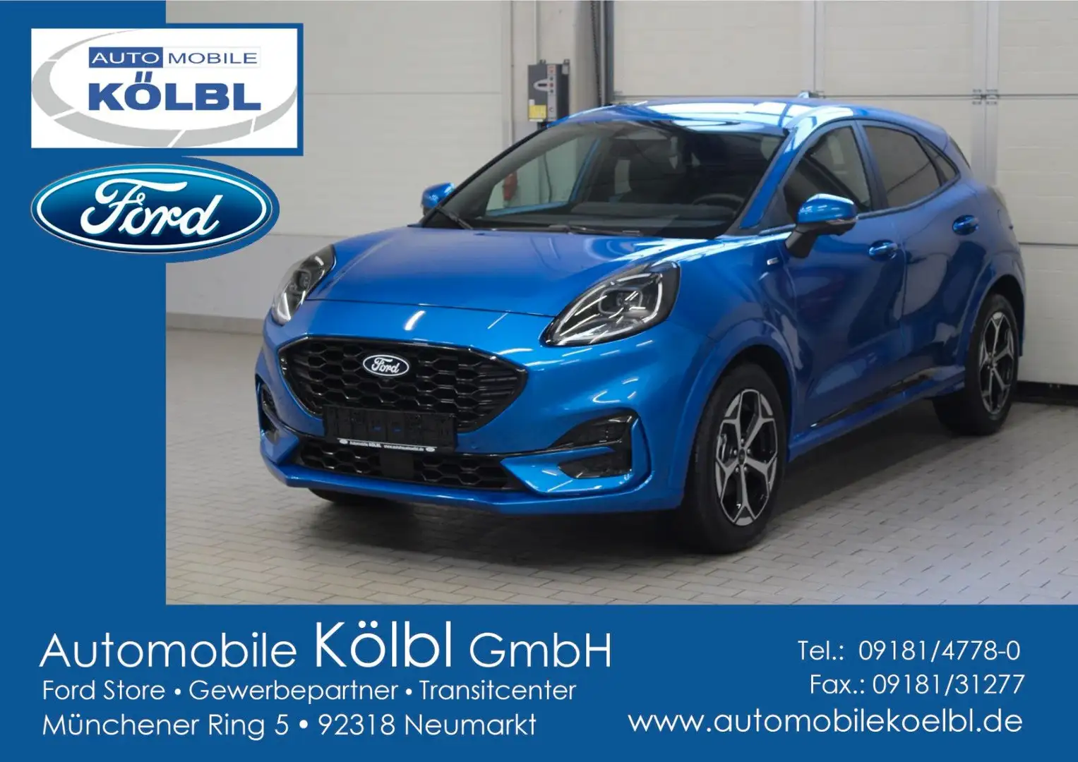 Ford Puma 1.0 MHEV ST-Line, EL.HECKKLAPPE/360°KAMERA Bleu - 1