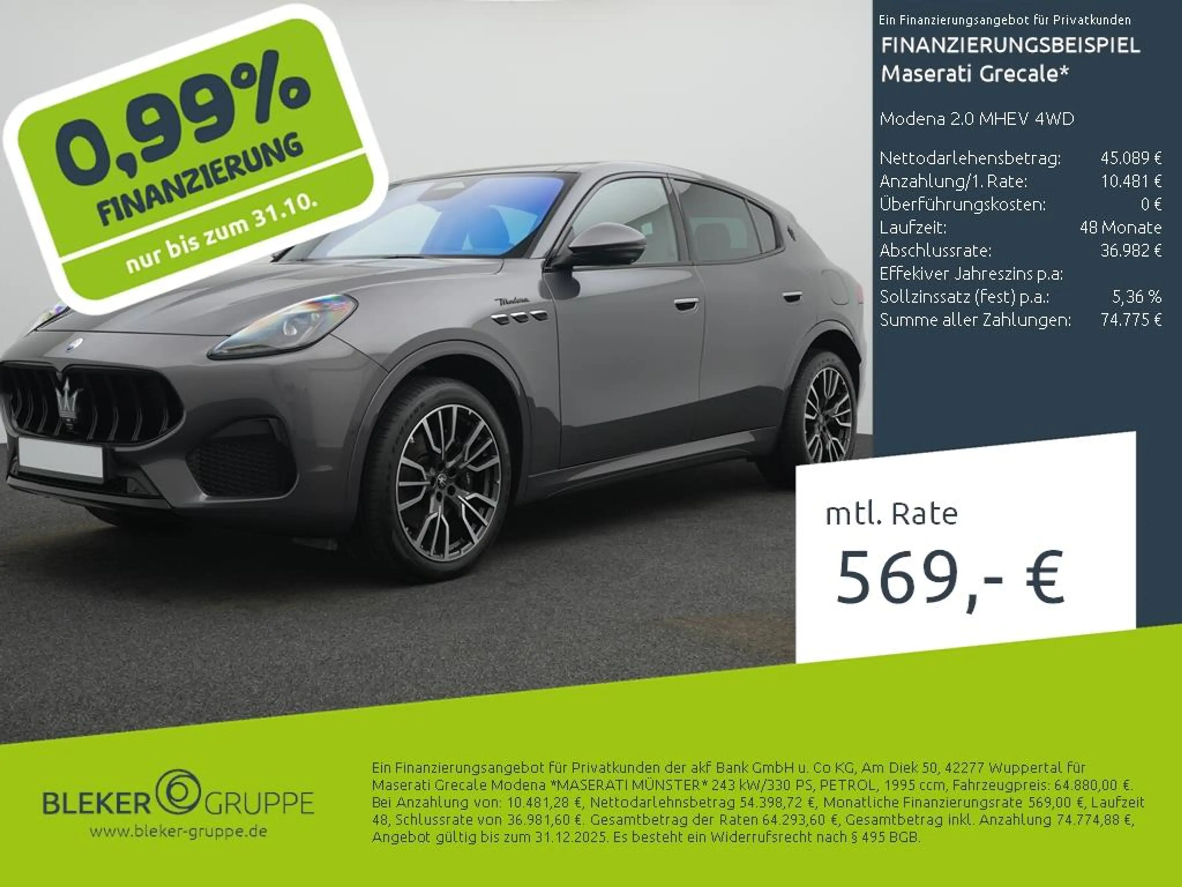 Maserati Grecale Modena 2.0 MHEV 4WD