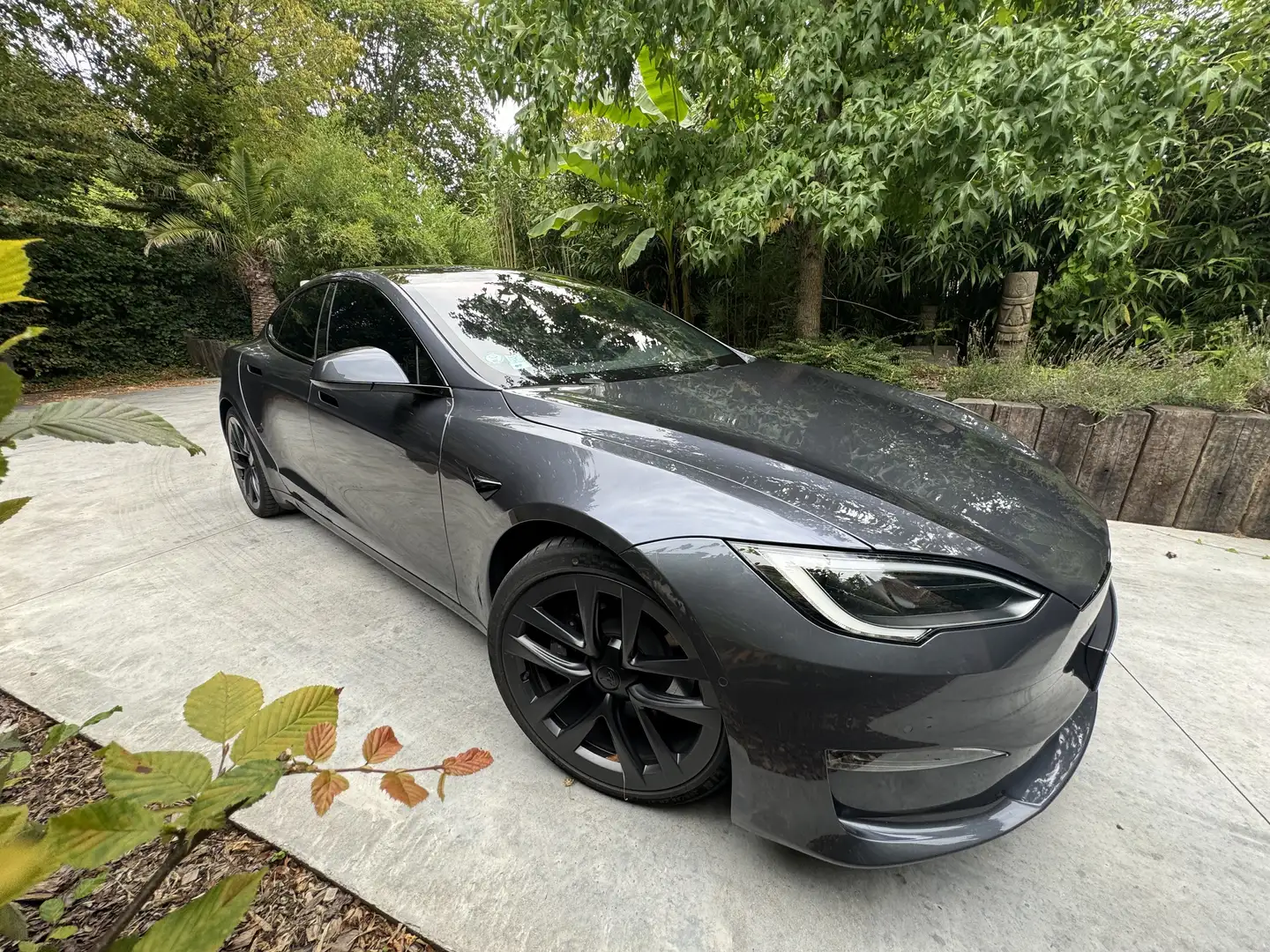 Tesla Model S PLAID Gris - 1