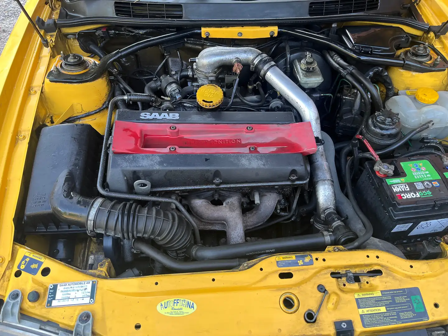 Saab 900 900 II 1993 Cabrio 2.0 turbo SE c/clima Giallo - 2