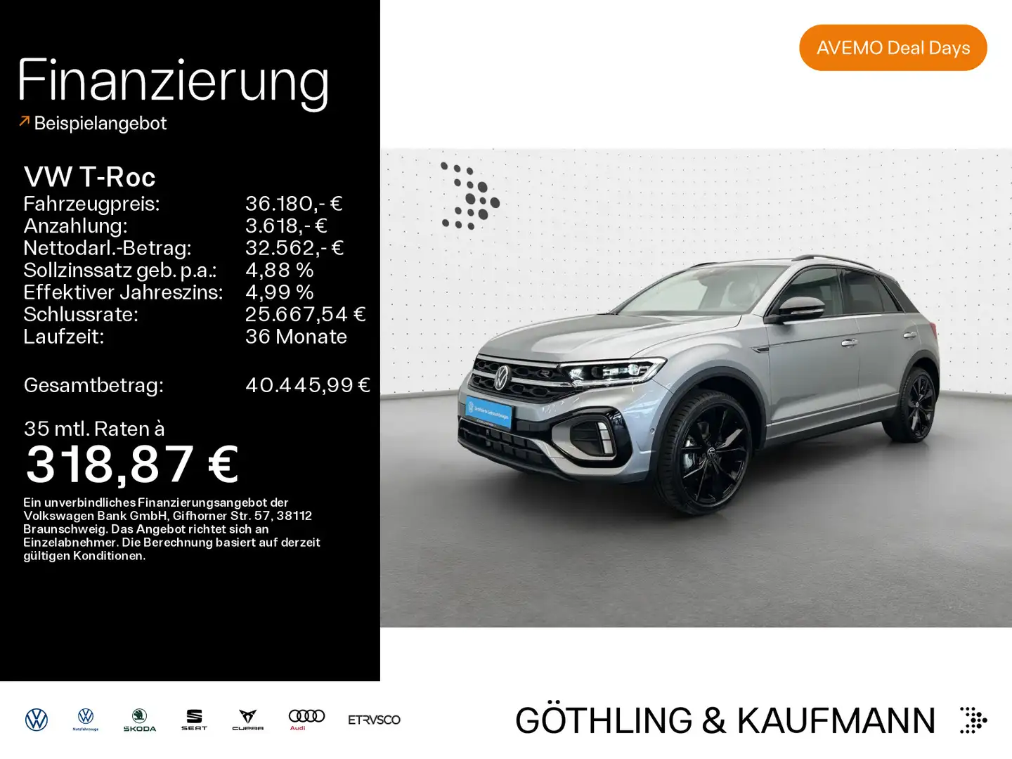 Volkswagen T-Roc T-ROC R-Line 2.0 TFSI 4M *NAVI*PANO*BlackStyle*I Zilver - 1