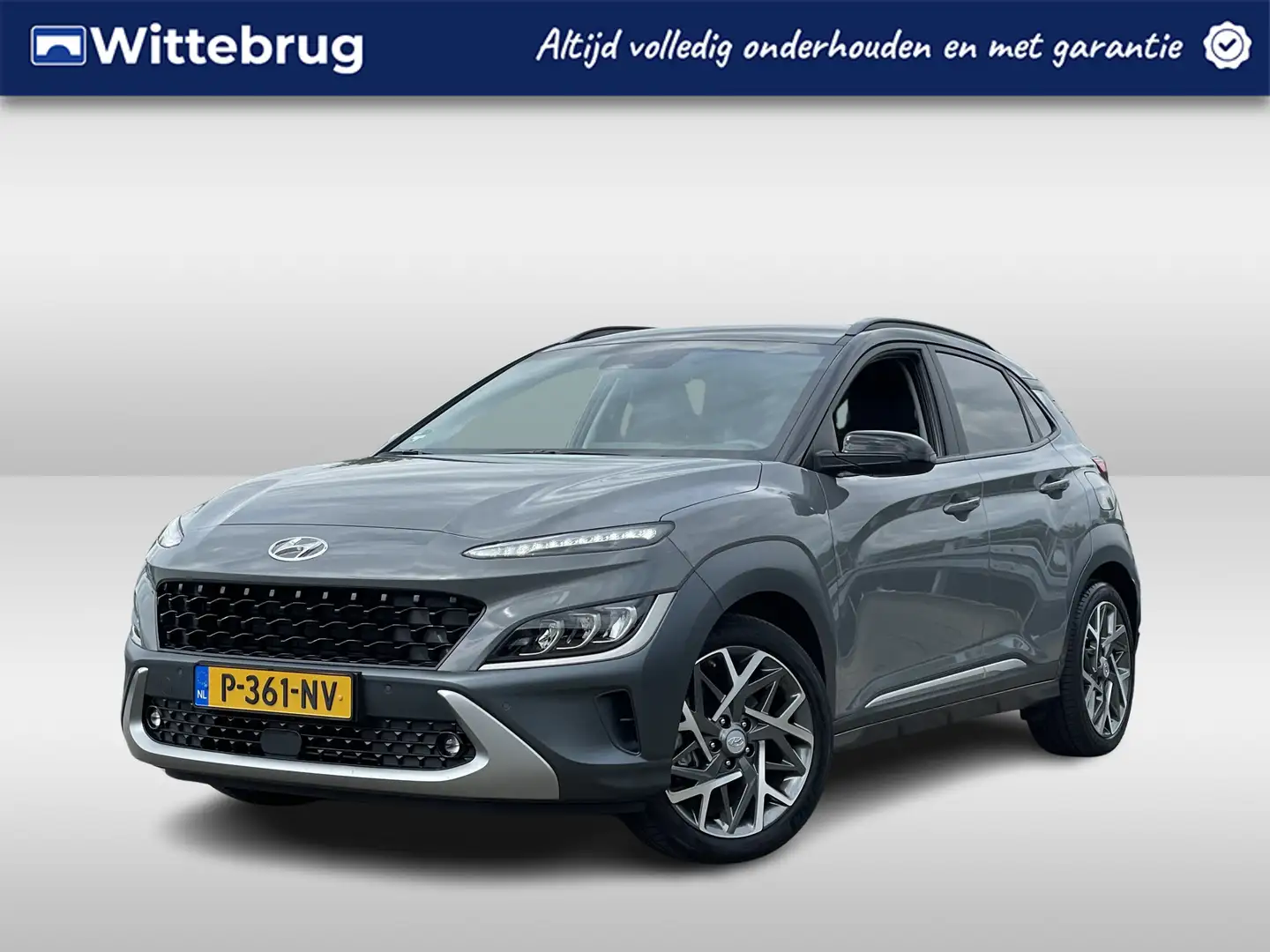 Hyundai KONA 1.6 GDI HEV Premium | Full Option | Lederen bekled Grijs - 1