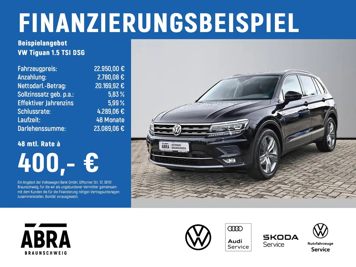 Volkswagen Tiguan 1.5 TSI DSG Highline LED+NAVI+LANE+ACC Schwarz - 2