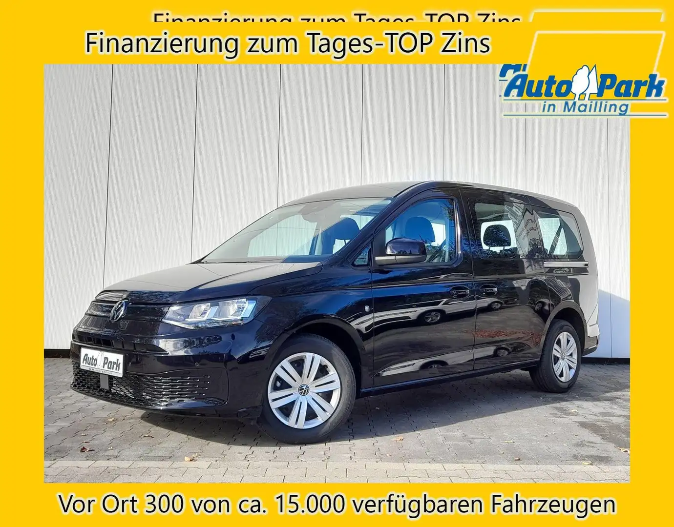 Volkswagen Caddy 1.5 TSI 7-Si.~RFK~SHZ~APP~2xPDC~DAB Negro - 1
