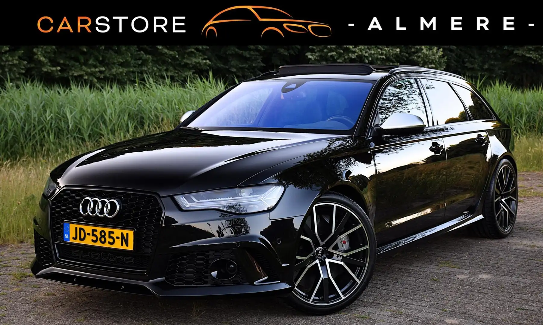 Audi RS6 4.0 TFSI quattro performance*754PK*Pano*Dealer ond Negro - 1